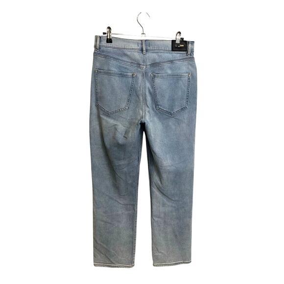 Express Jeans Womens 6 Regular Blue Light Wash High Waisted Straight Ankle - Picture 2 of 7